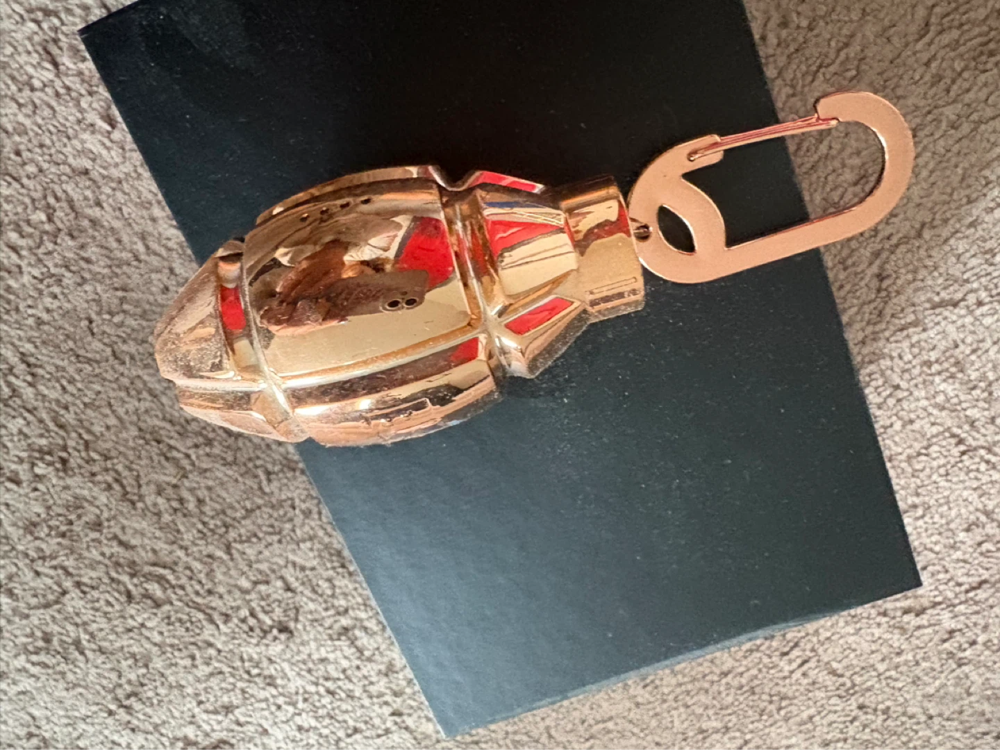 Rose Gold Grenade Keychain& charger - photo 3