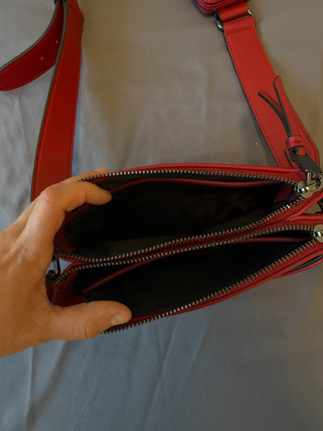 Calvin Klein Women's Red Color 2 In 1 Top Zip Crossbody Bag - photo 5