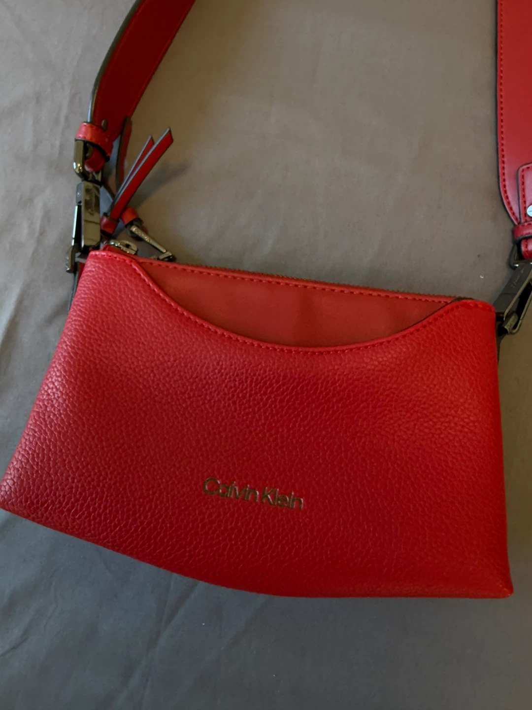 Calvin Klein Women's Red Color 2 In 1 Top Zip Crossbody Bag - photo 4