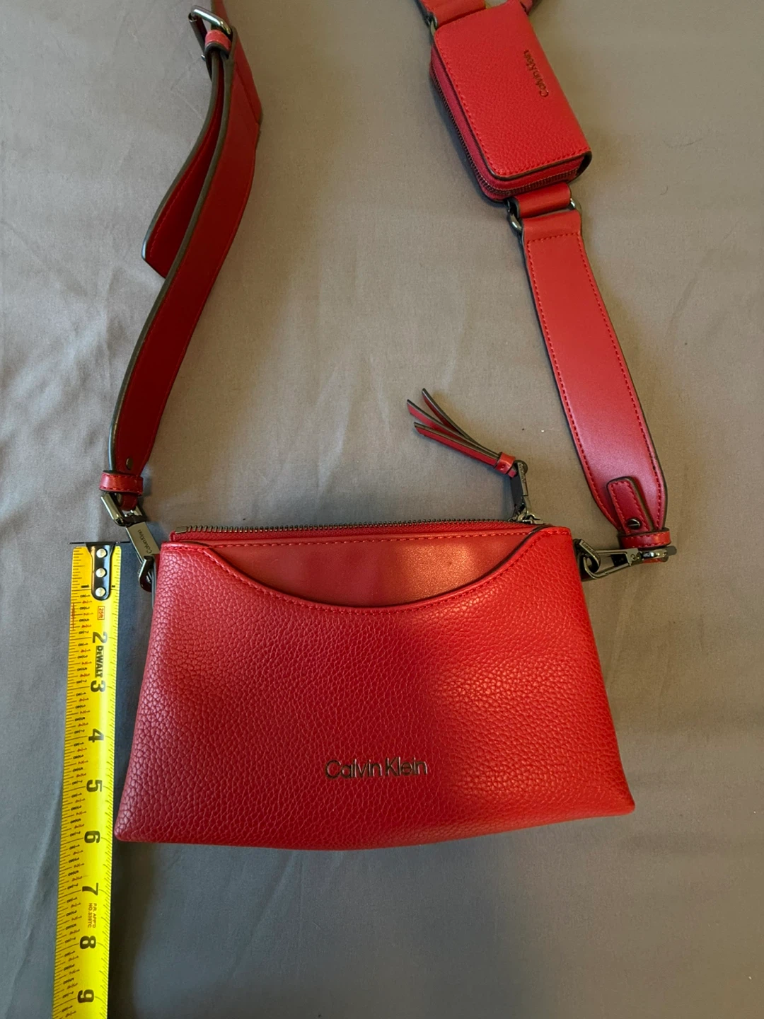 Calvin Klein Women's Red Color 2 In 1 Top Zip Crossbody Bag - photo 3