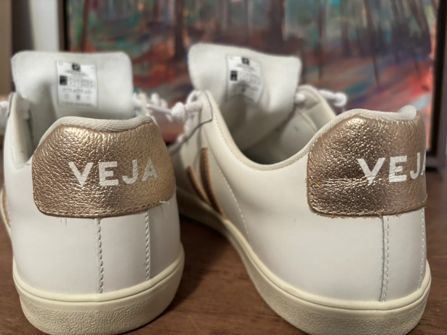 Veja V-10 Sneakers White Gold Women's Size 9 US - photo 2