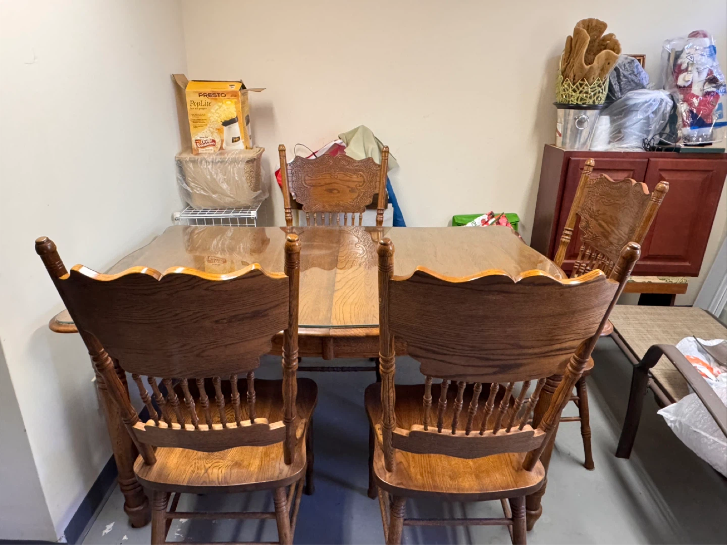 Oak Dining Table and Chairs Set