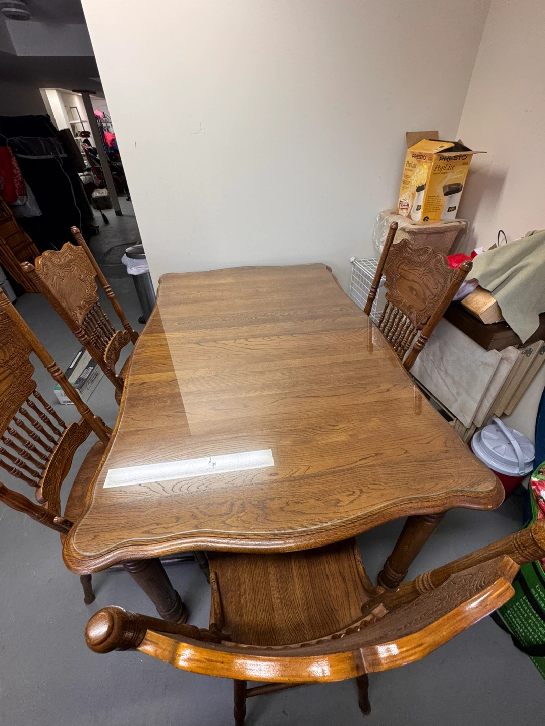 Oak Dining Table and Chairs Set - photo 2