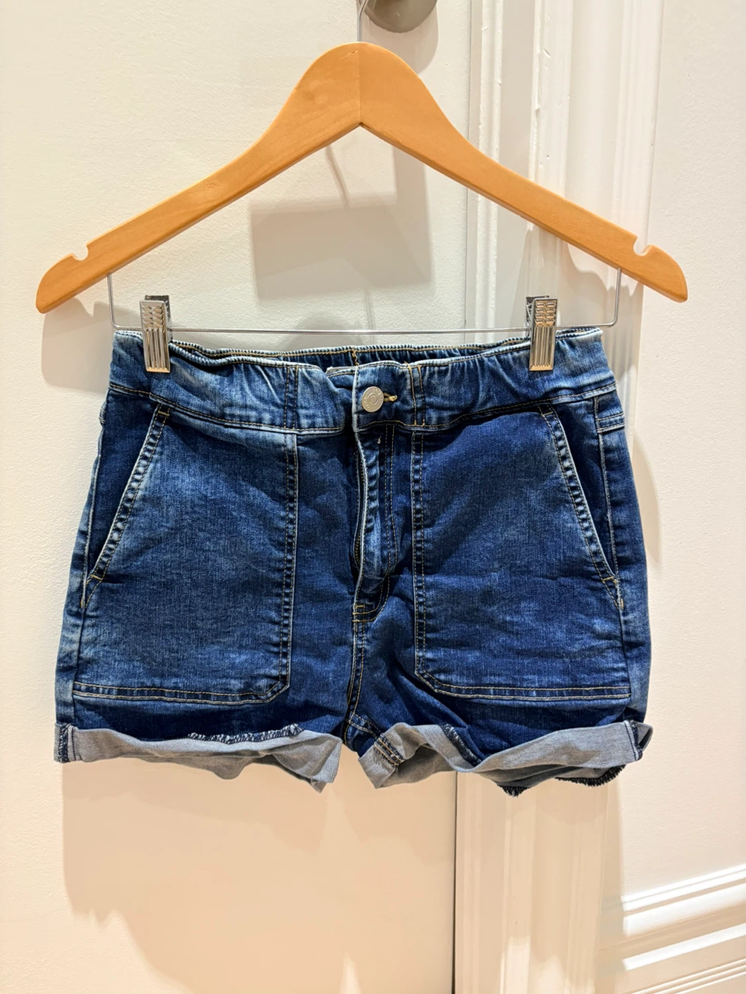 Ardene Denim Shortie Shorts Size S
