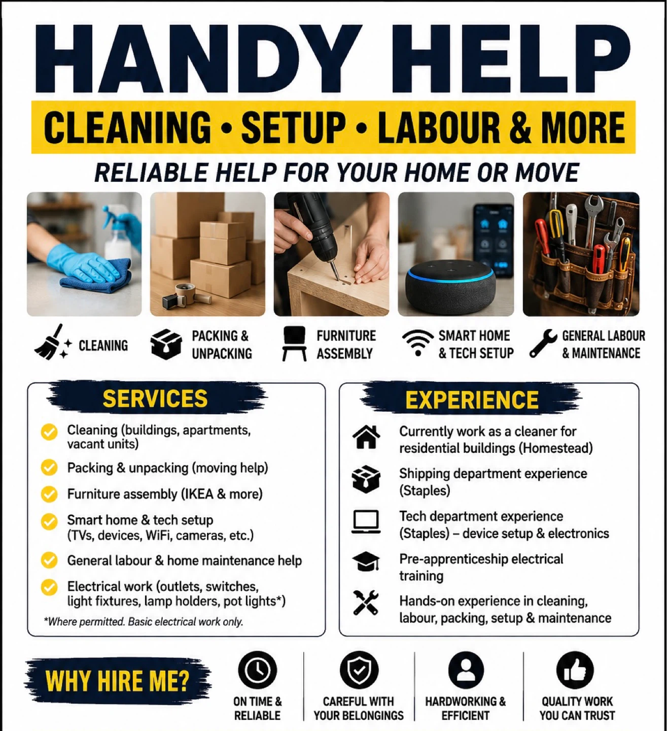Handyman and cleaner
