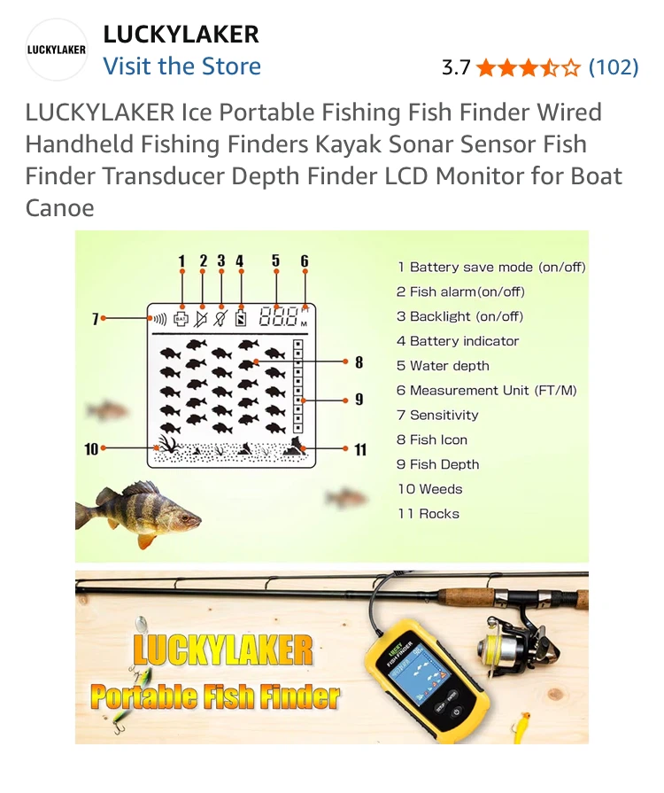 LUCKYLAKER Portable Fishing Fish Finder - photo 5