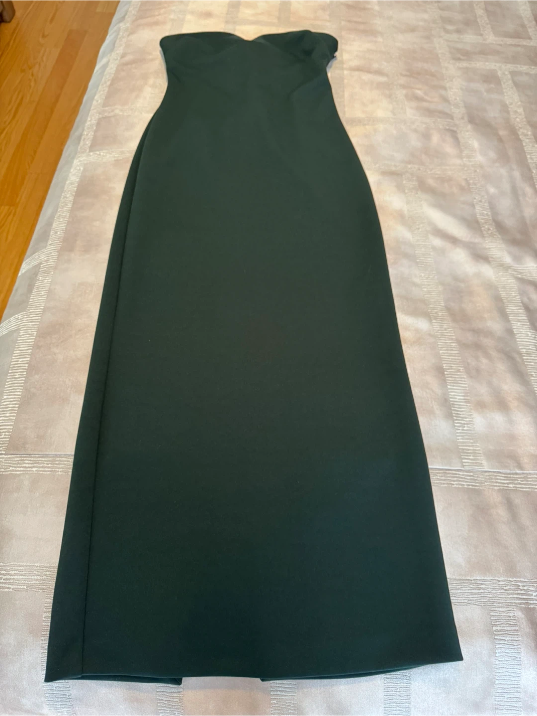 Zara Strapless Maxi Dress - Dark Green
