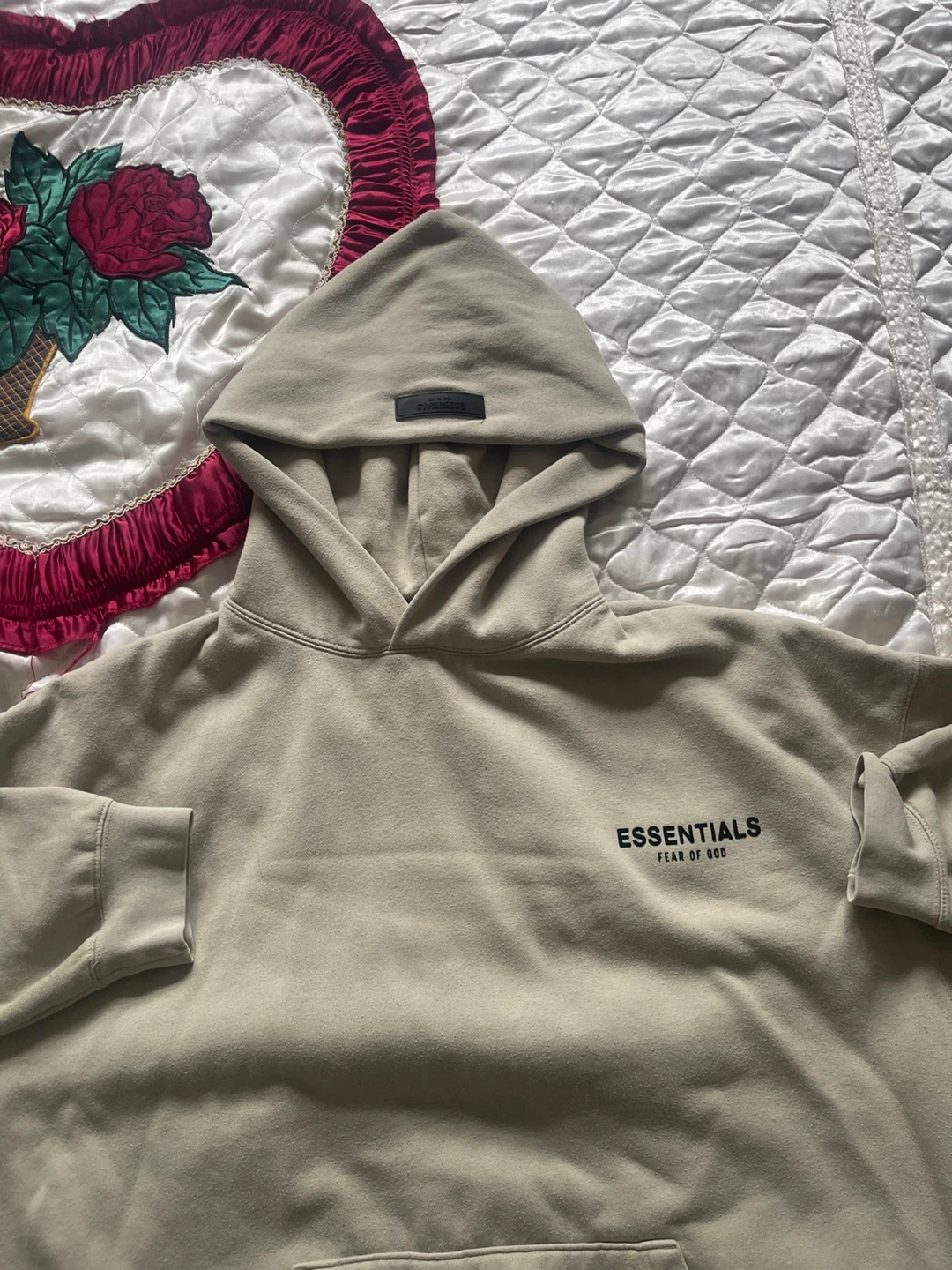 Fear of God Essentials Fleece Hoodie Desert Sand - photo 2