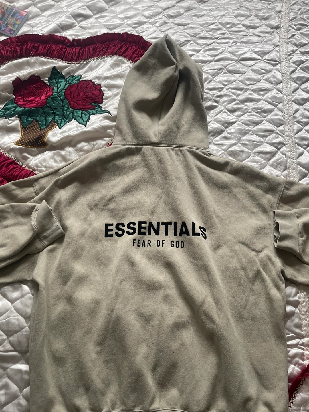 Fear of God Essentials Fleece Hoodie Desert Sand - photo 5