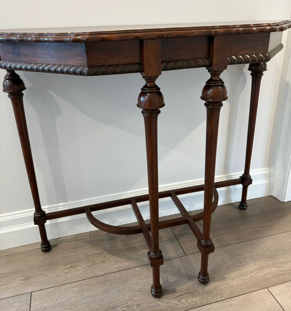 Early 20th Century Demi-Lune Console Table - photo 2