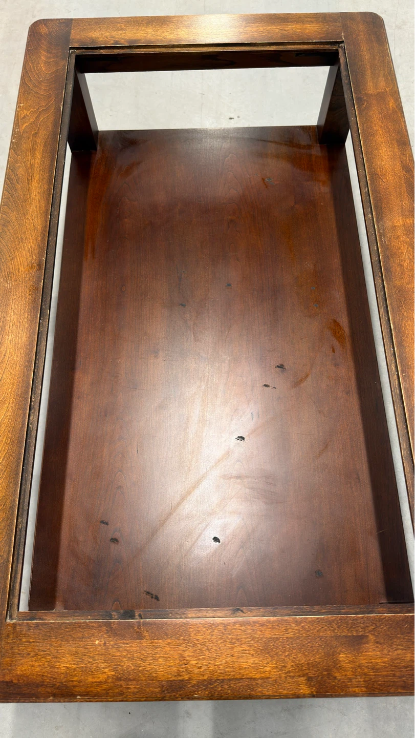 Glass Top Coffee Table with Storage Drawer & Shelf - photo 3