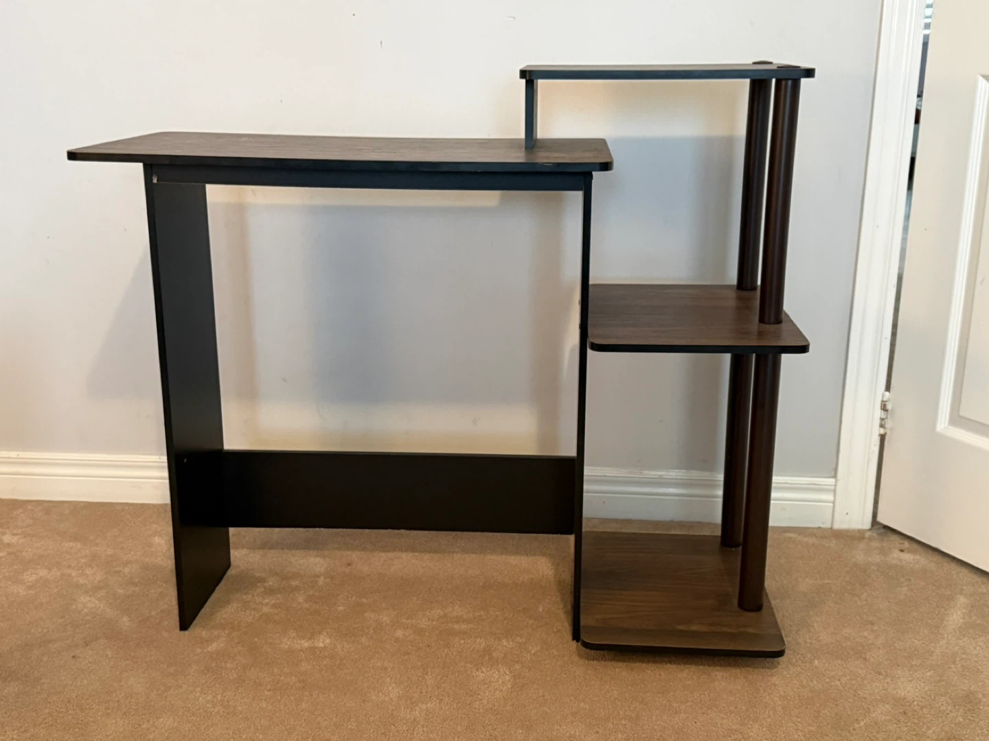 Dark Wood Side Table with Shelves - photo 3