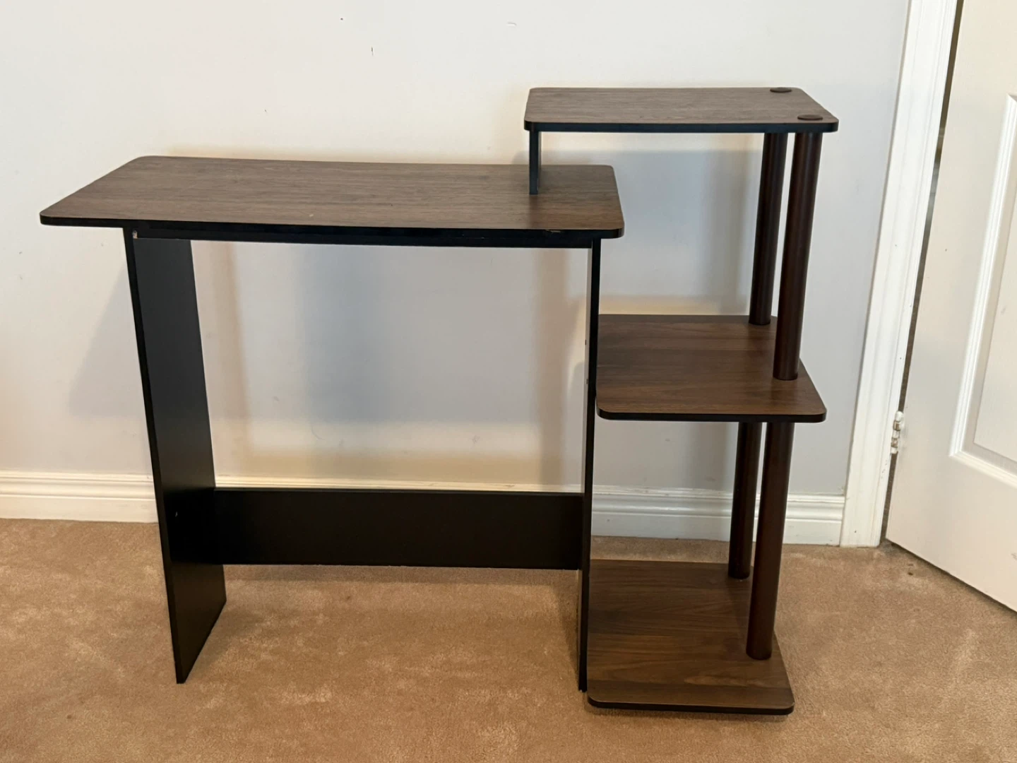 Dark Wood Side Table with Shelves - photo 5