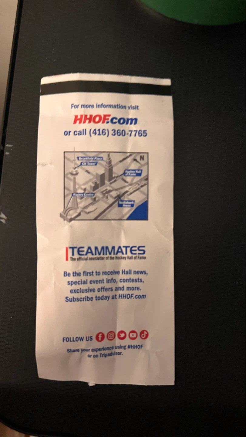 Hockey Hall of Fame Admission Ticket - photo 2