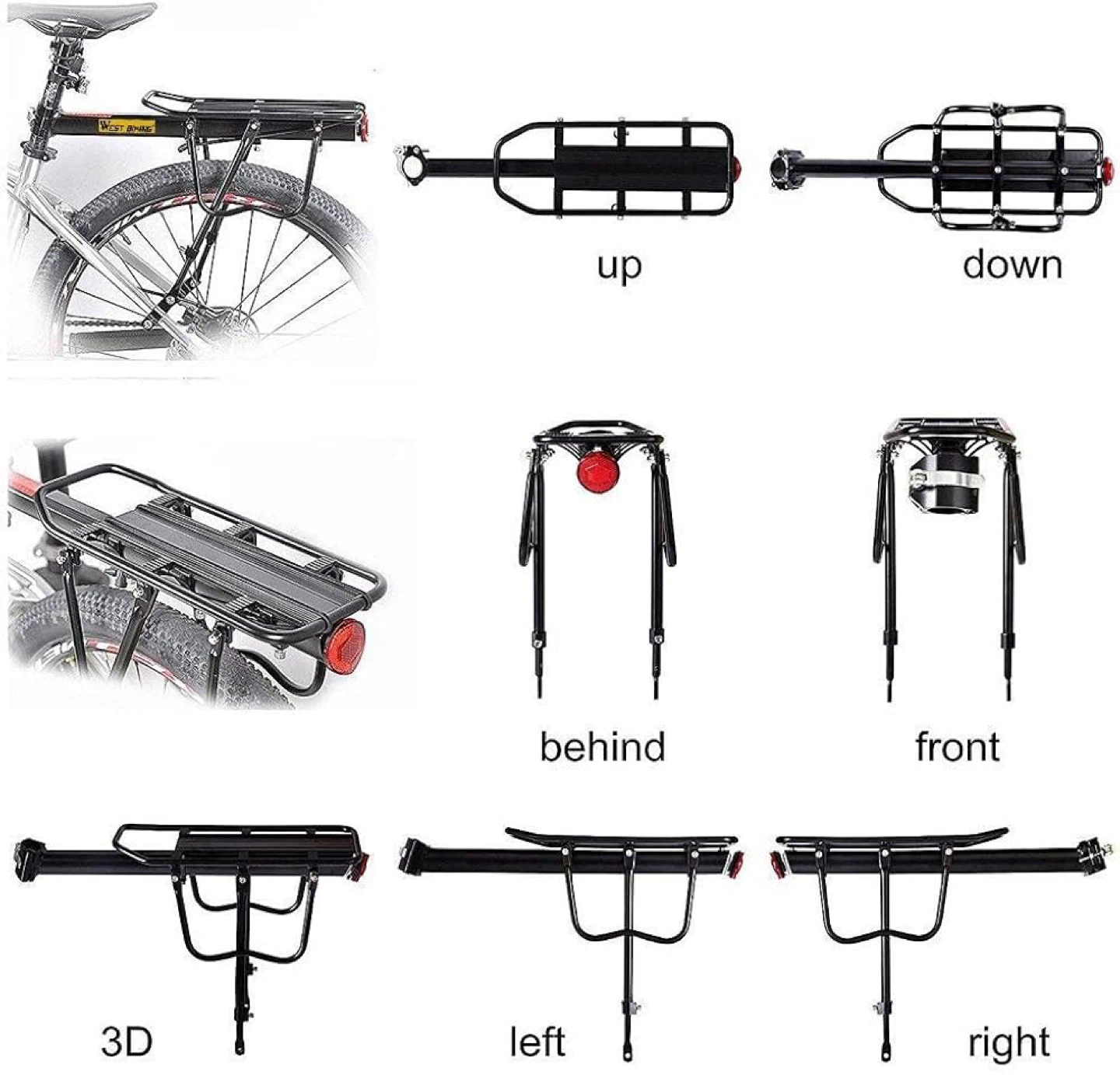WEST BIKING Rear Bicycle Cargo Rack - photo 2