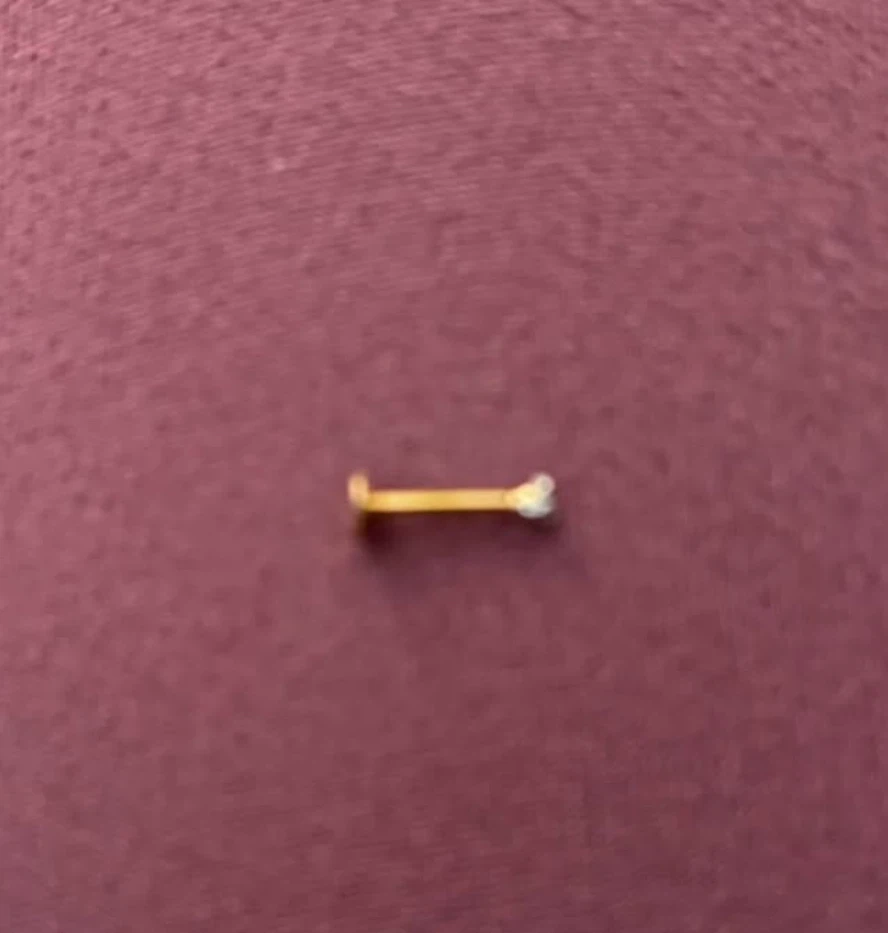 Small diamond Flower nose pin - photo 2