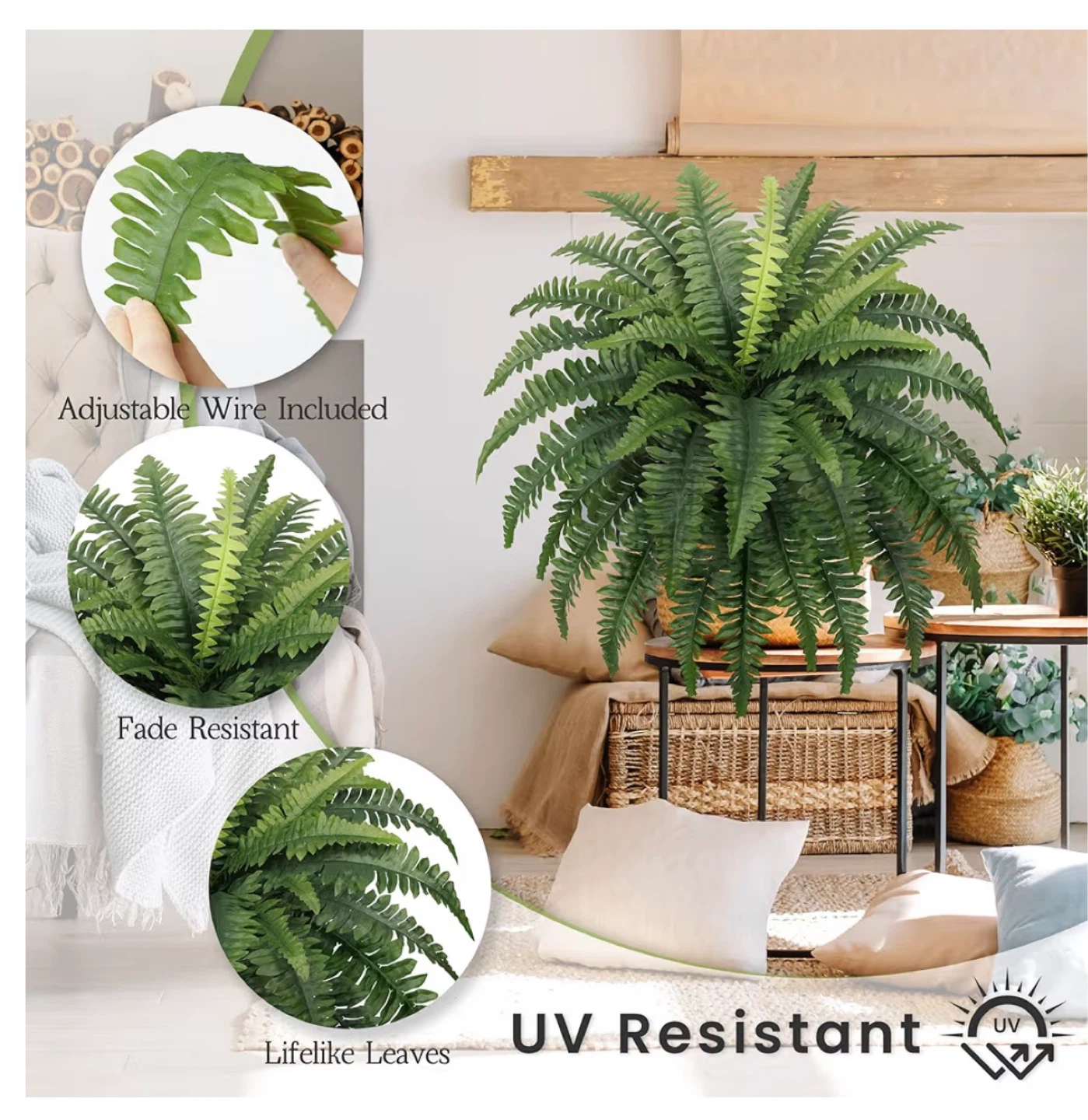 Forest Prince Artificial Fern Plant - photo 2