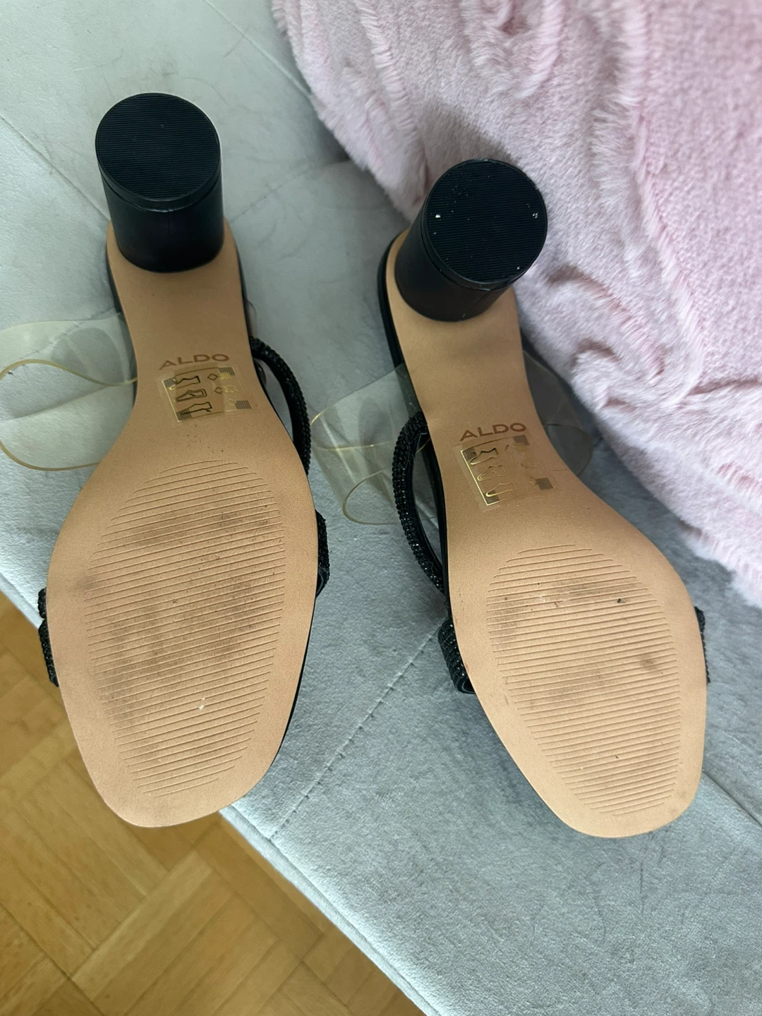 ALDO Women's Black Rhinestone Slide Heels - photo 3