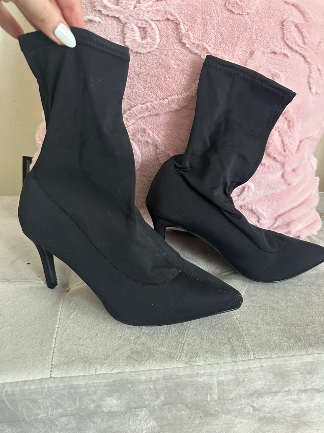 Black Sock Ankle Boots