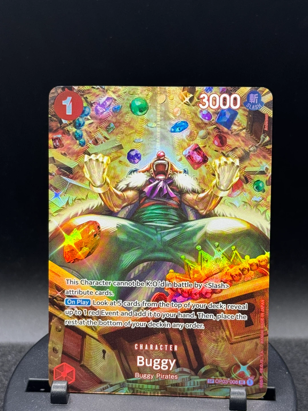 One Piece Card Game Buggy Character Card SP03-008 R - photo 4