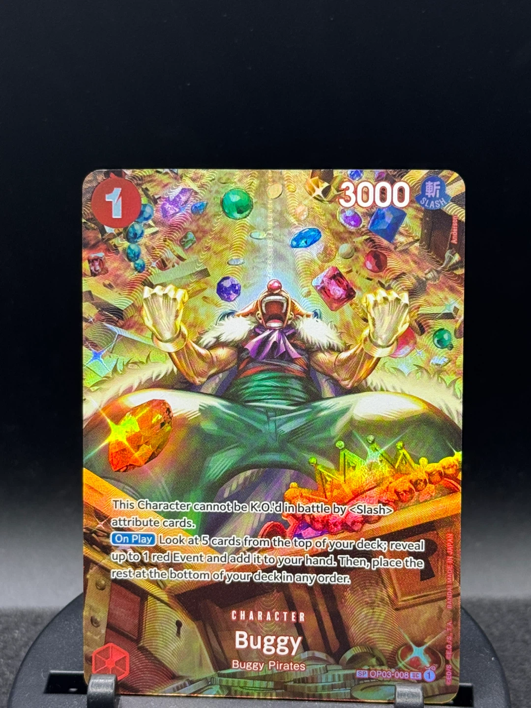One Piece Card Game Buggy Character Card SP03-008 R - photo 2