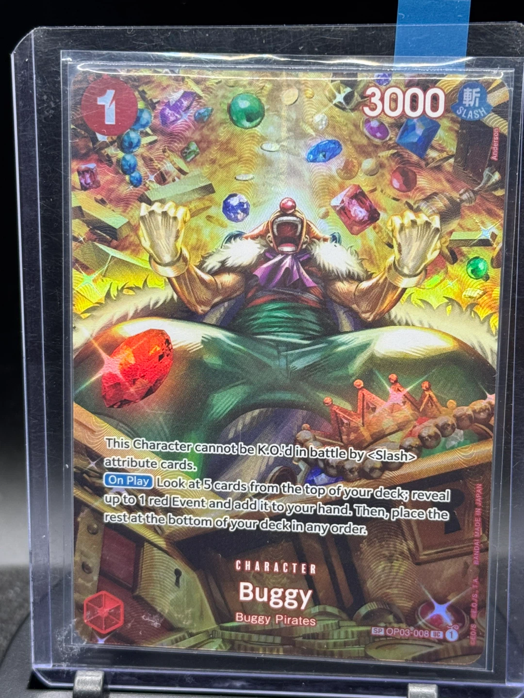 One Piece Card Game Buggy Character Card SP03-008 R - photo 5