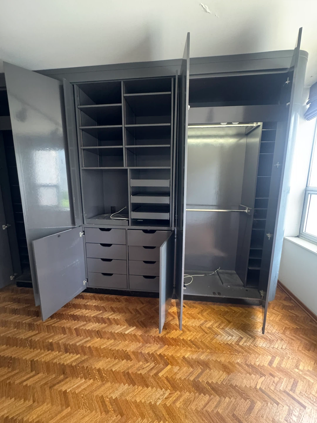 Custom Built-in Wardrobe with Shelving and Drawers - photo 3