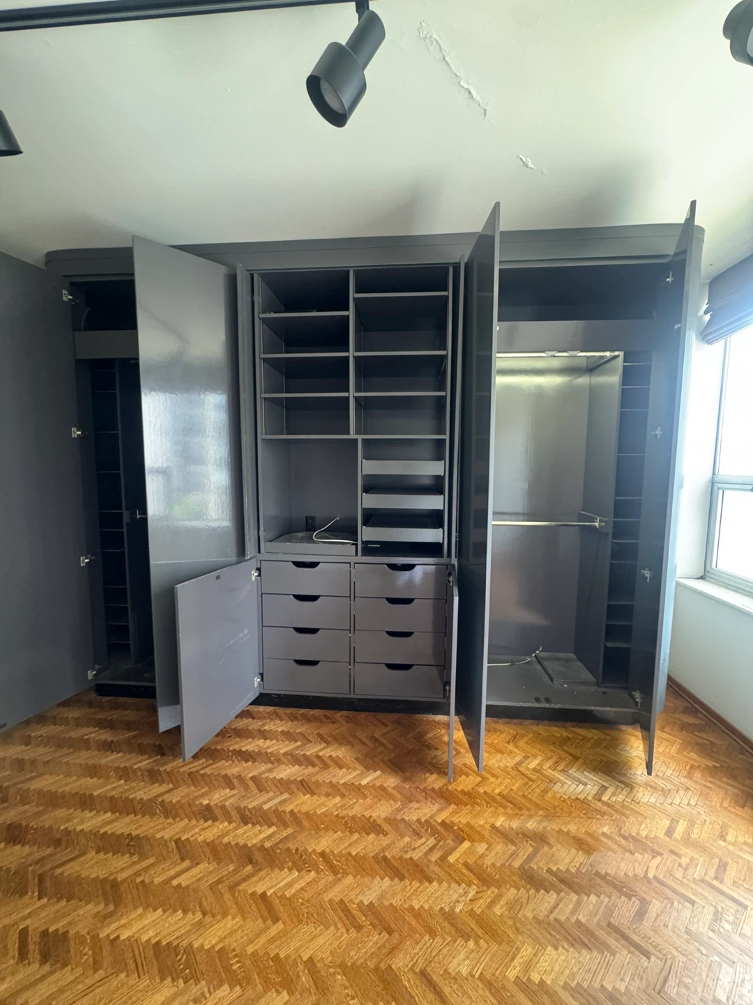 Custom Built-in Wardrobe with Shelving and Drawers - photo 5
