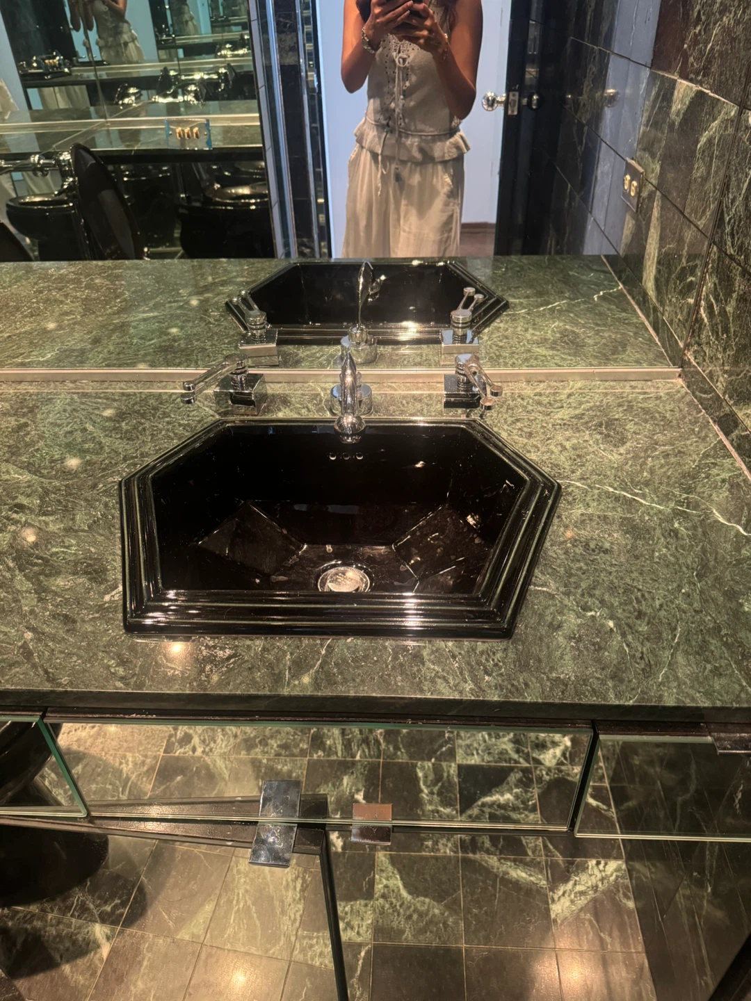 Bathroom Vanity Hexagonal Black Bathroom Sink with Faucet - photo 4