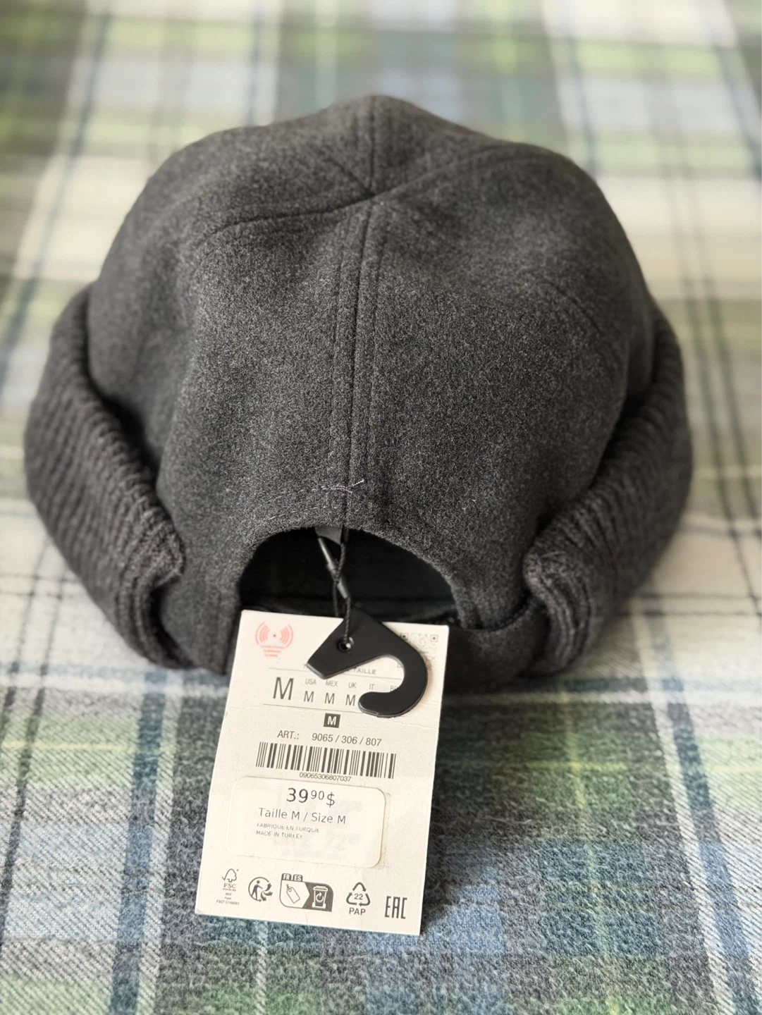 Zara Dark Grey Beanie Hat - photo 2