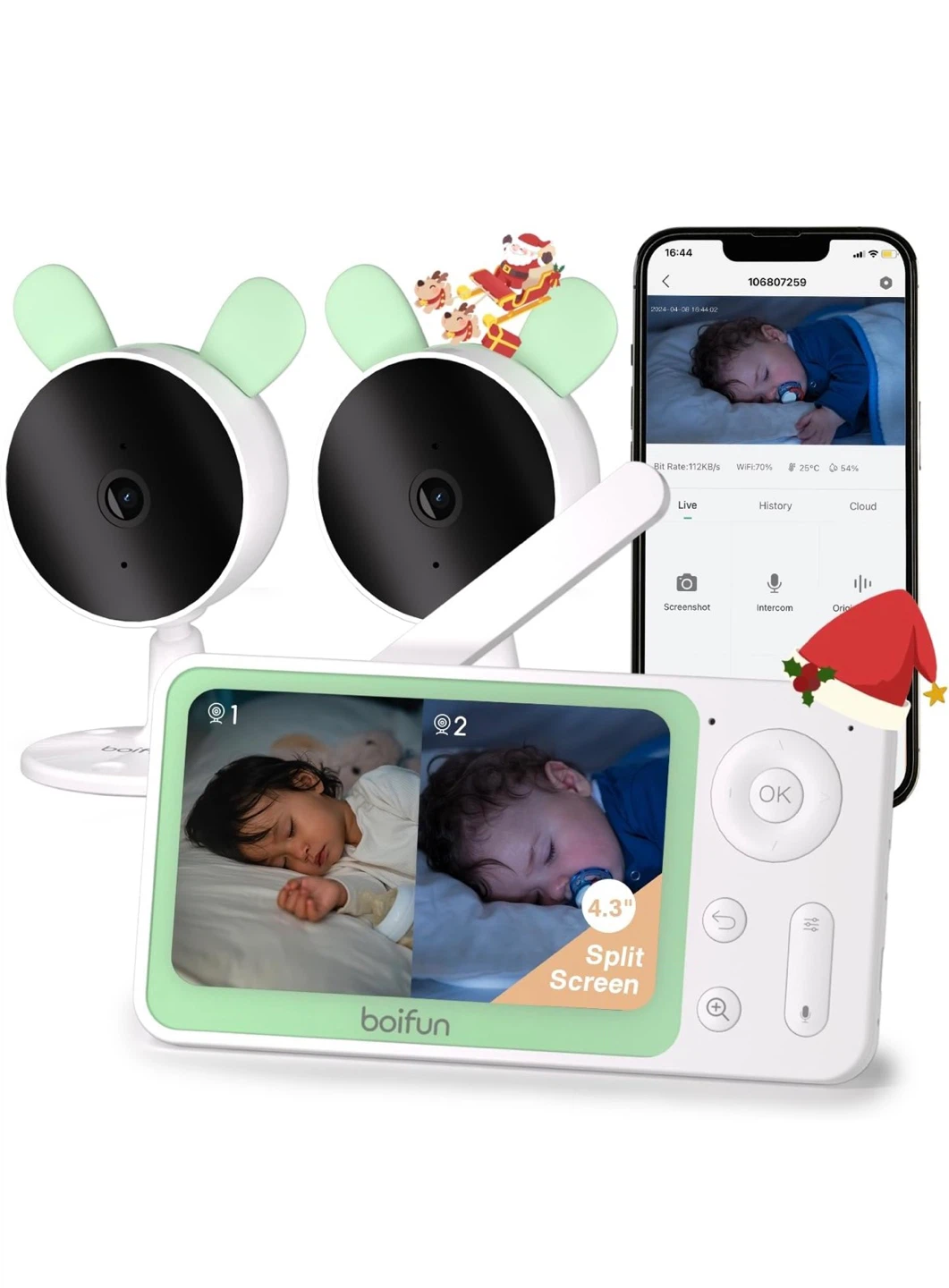 Boifun Baby 7SM Baby Monito - Dual Camera - photo 4