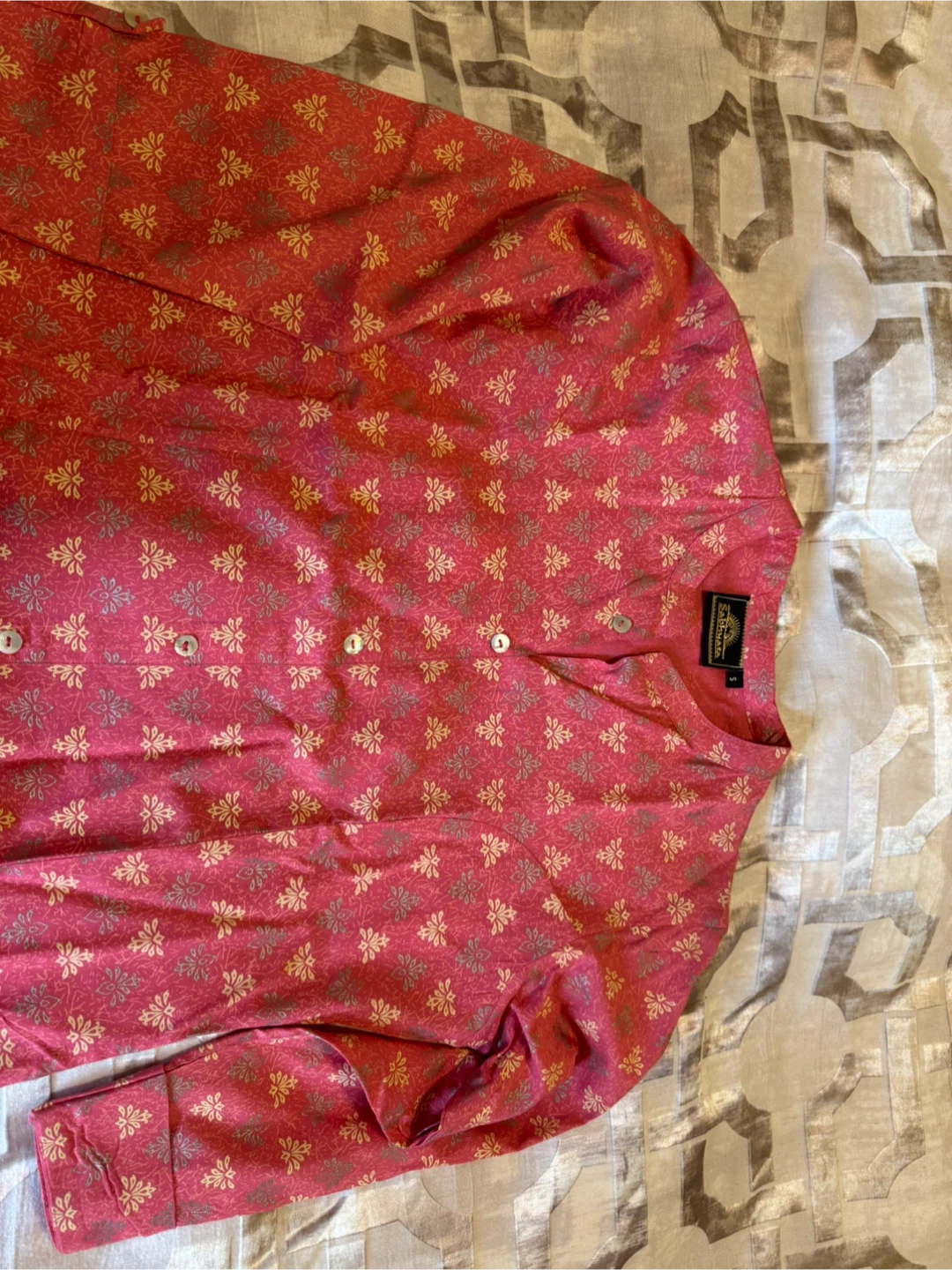 Pink Floral Print Kurta - Size S - photo 2