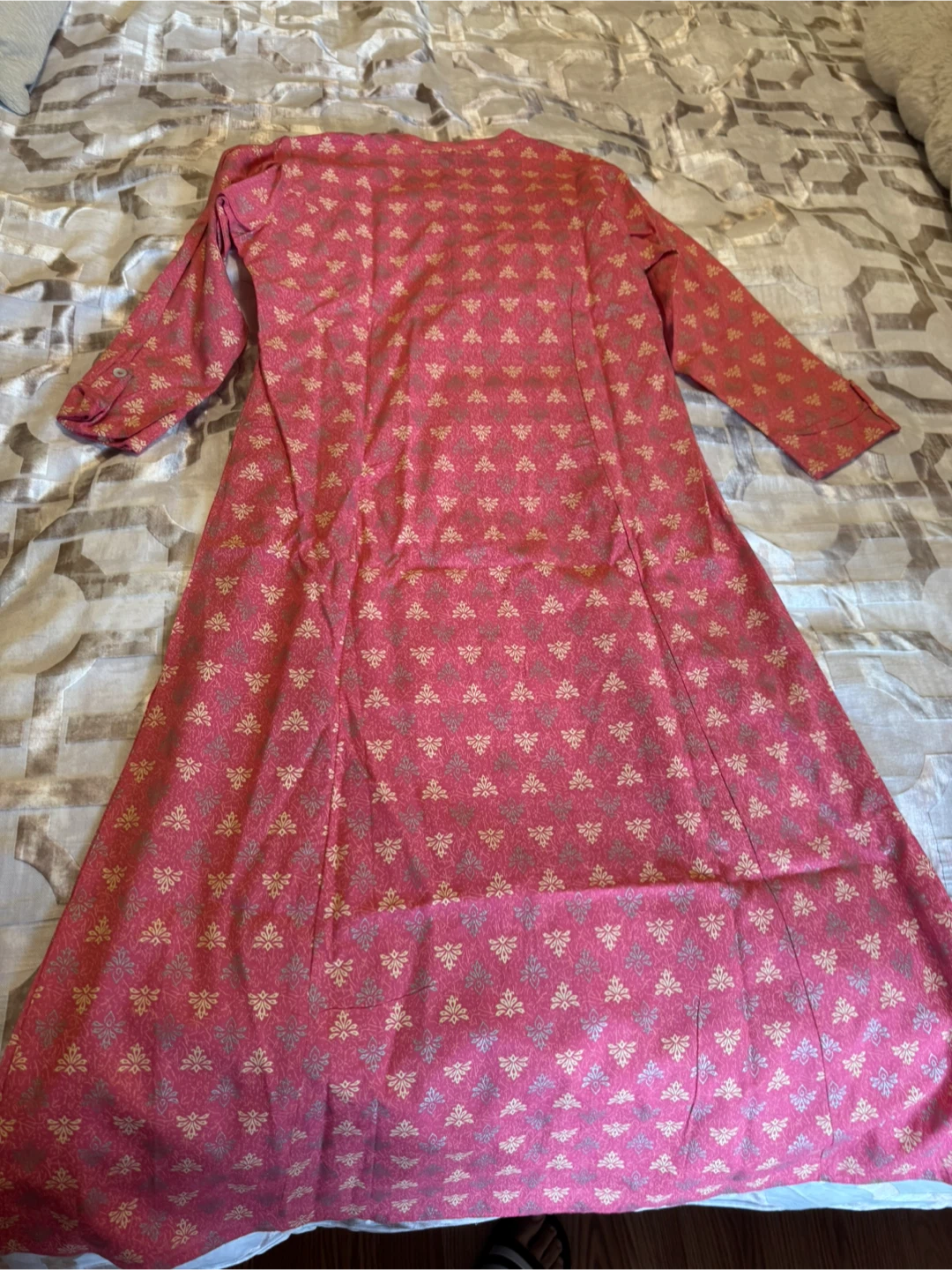 Pink Floral Print Kurta - Size S - photo 3