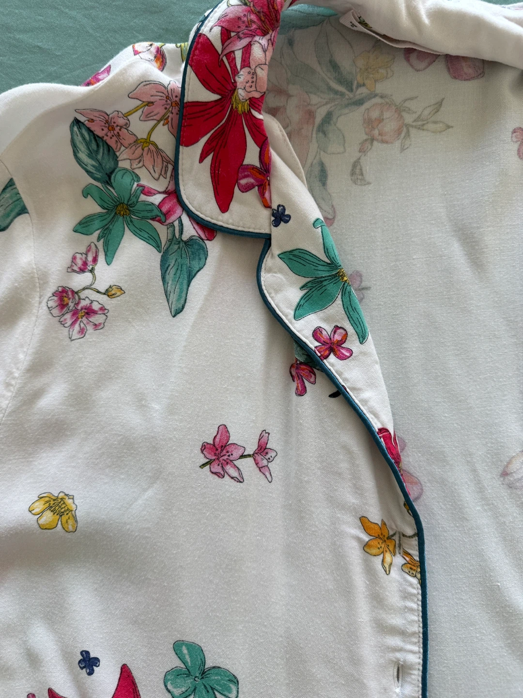 Pull & Bear Floral Short Sleeve Button-Up Shirt - photo 5