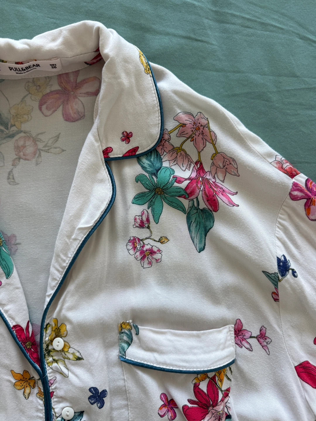Pull & Bear Floral Short Sleeve Button-Up Shirt - photo 3