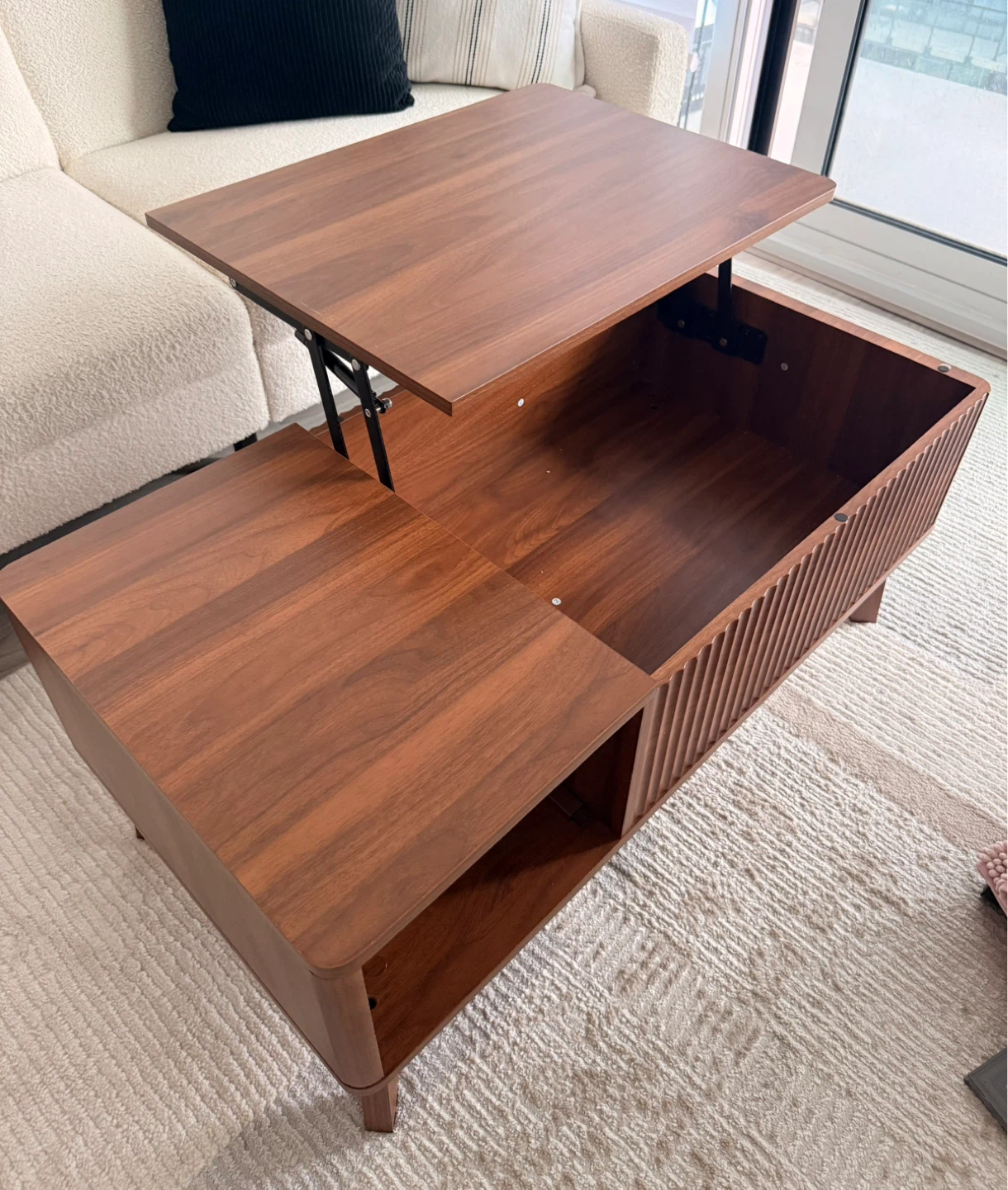 Lift-Top Coffee Table with Storage - photo 3