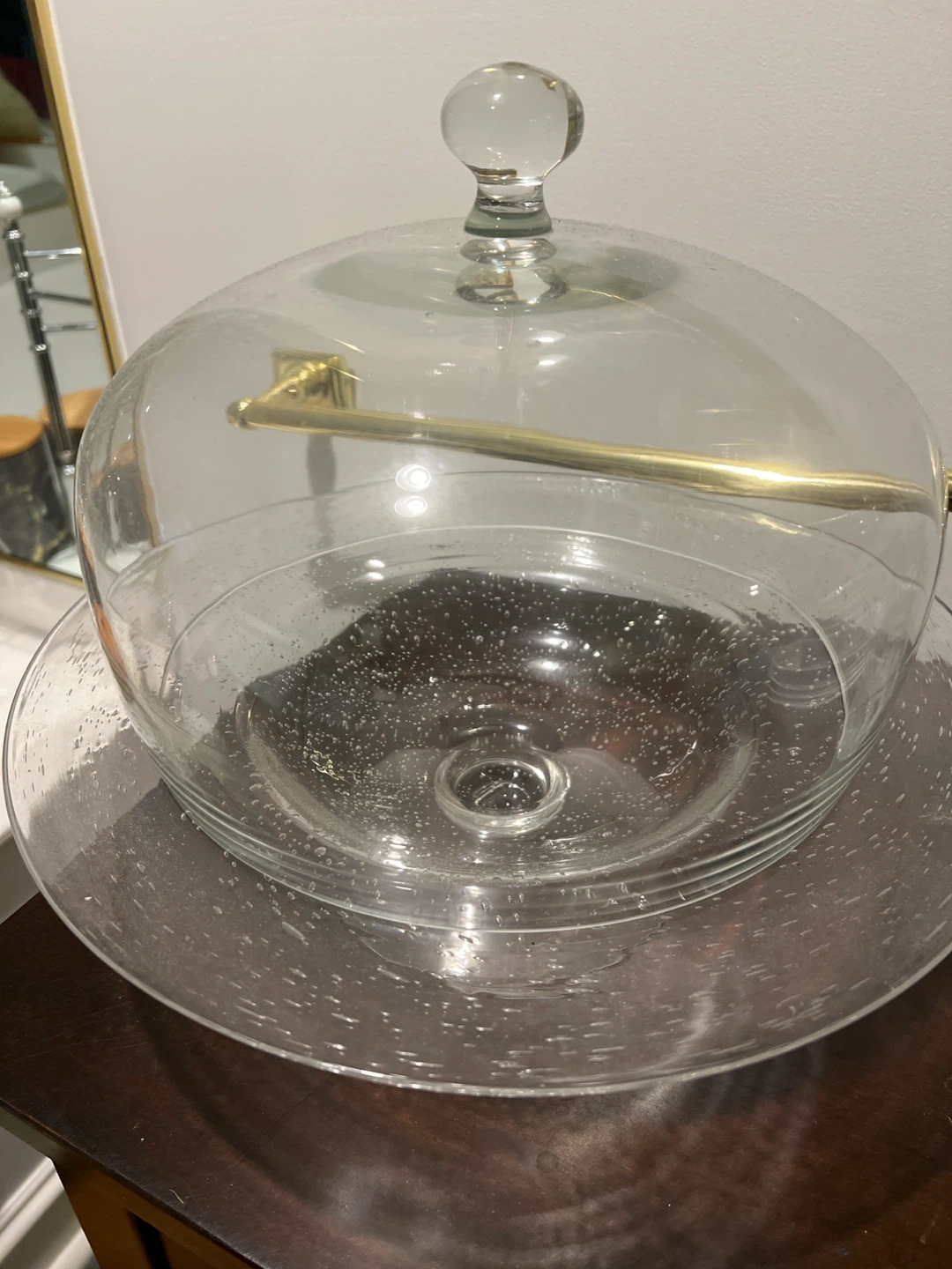 Glass Cake Stand with Dome