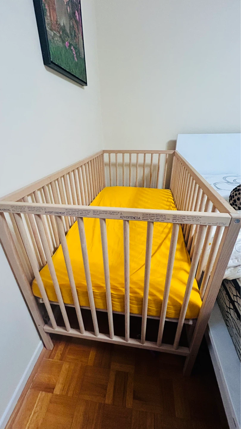 Wooden Baby Crib with Mattress matress cover not included - photo 2