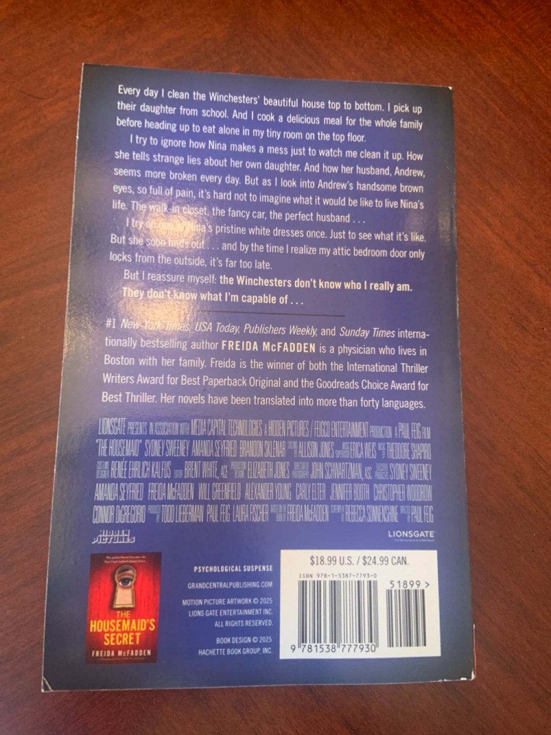 The Housemaid by Freida McFadden Paperback Book - photo 3