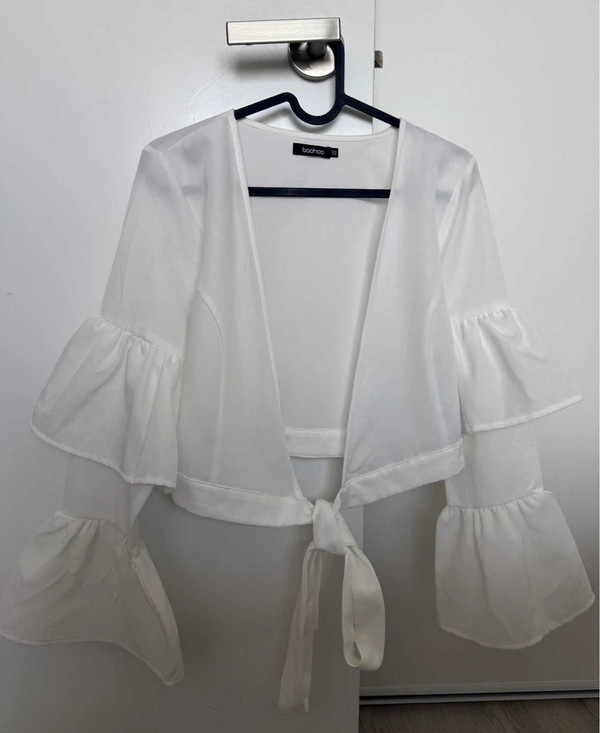 Boohoo White Cropped Blouse - photo 2