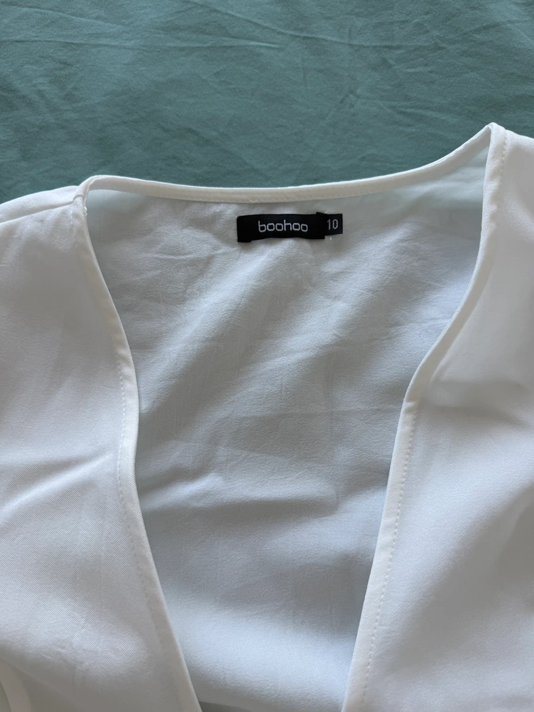 Boohoo White Cropped Blouse - photo 4