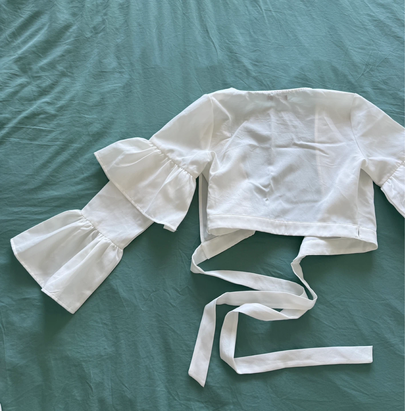 Boohoo White Cropped Blouse - photo 5
