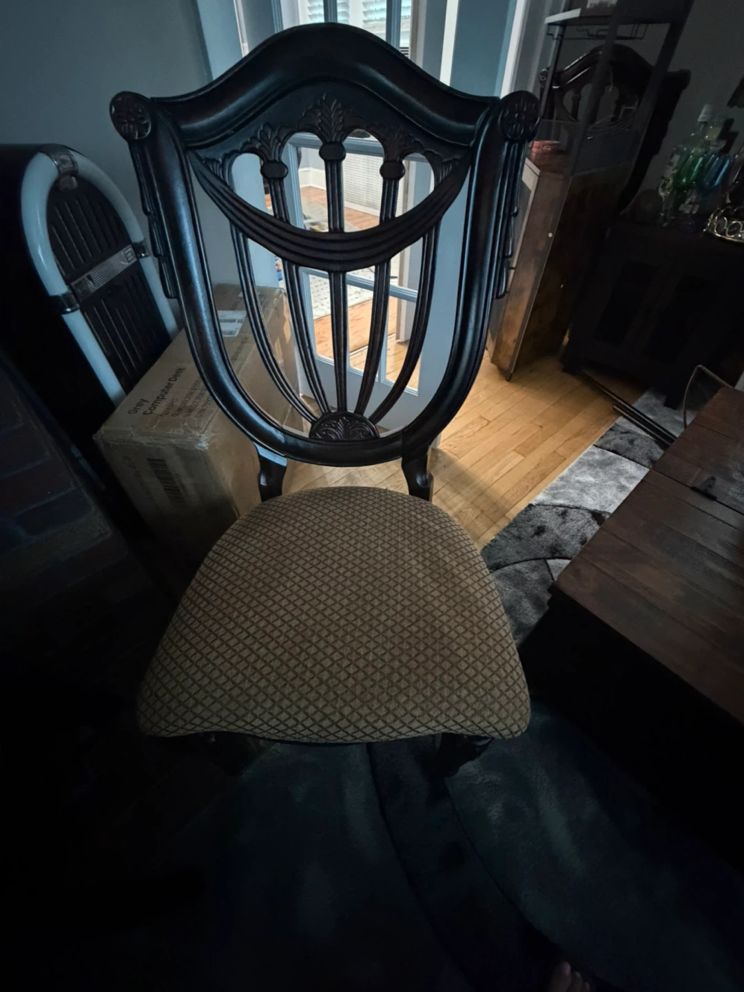 Dark Wood Dining Set with Hutch and Sideboard - photo 4