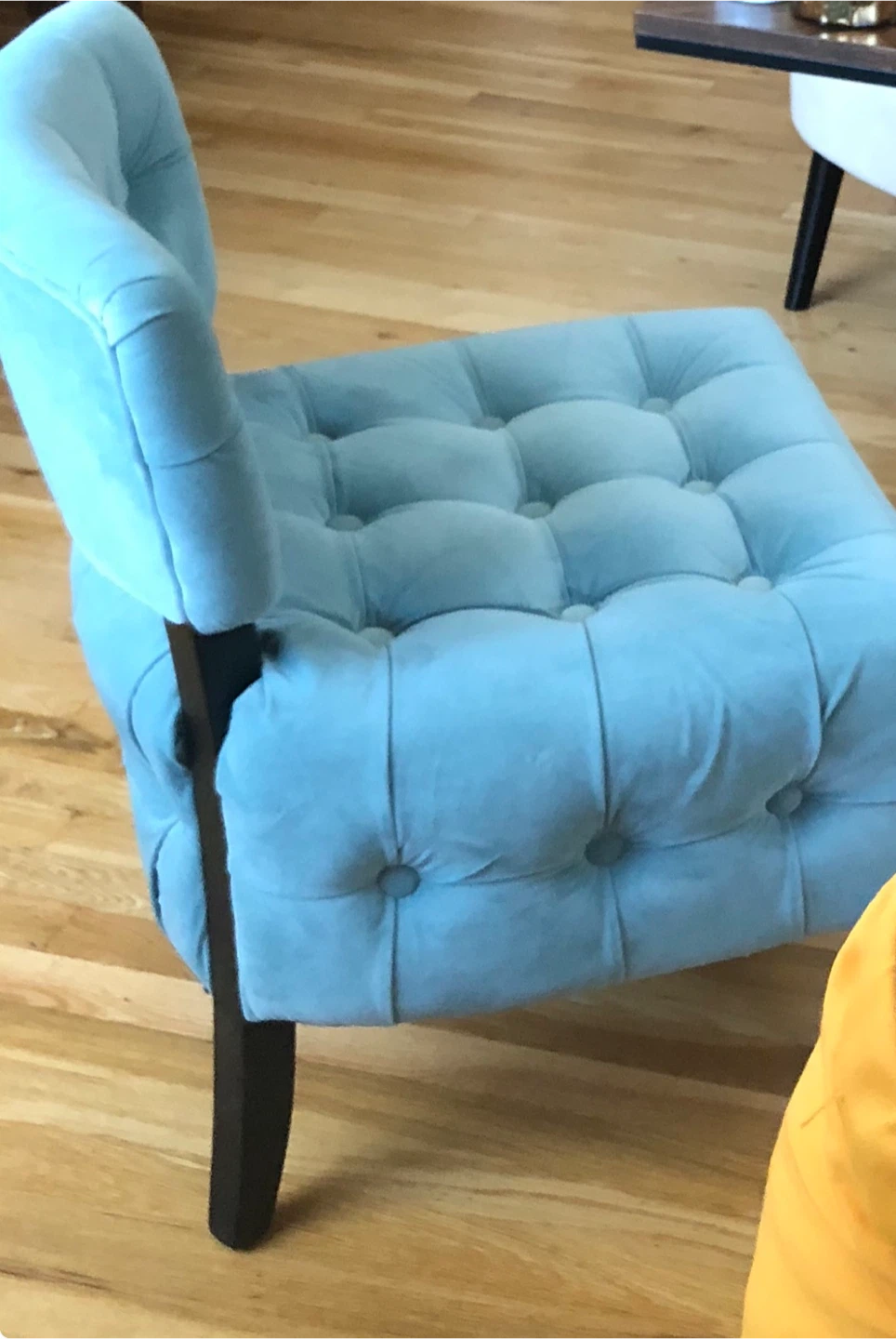 Light Blue Tufted Accent Chair