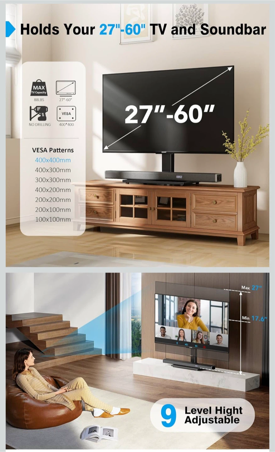 Universal TV Stand for 27"-60" TVs - photo 4