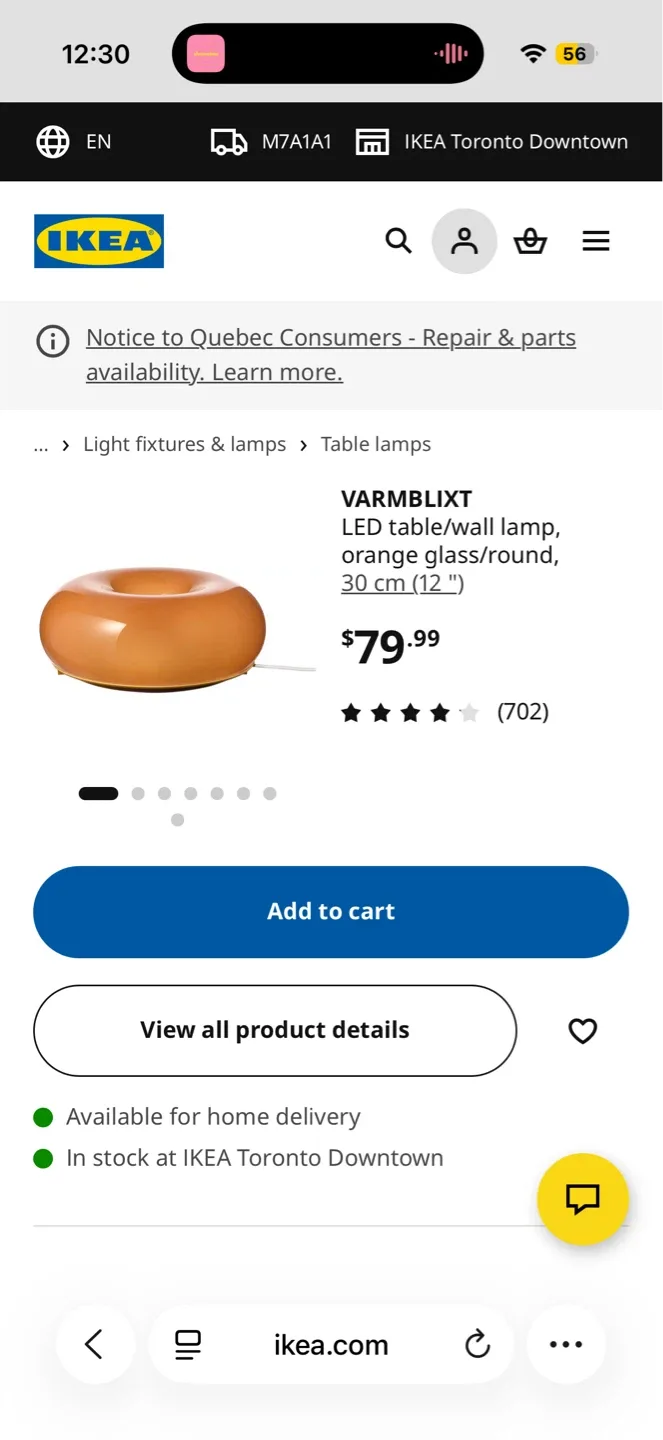 IKEA VARMBLIXT LED Lamp - Orange - photo 5