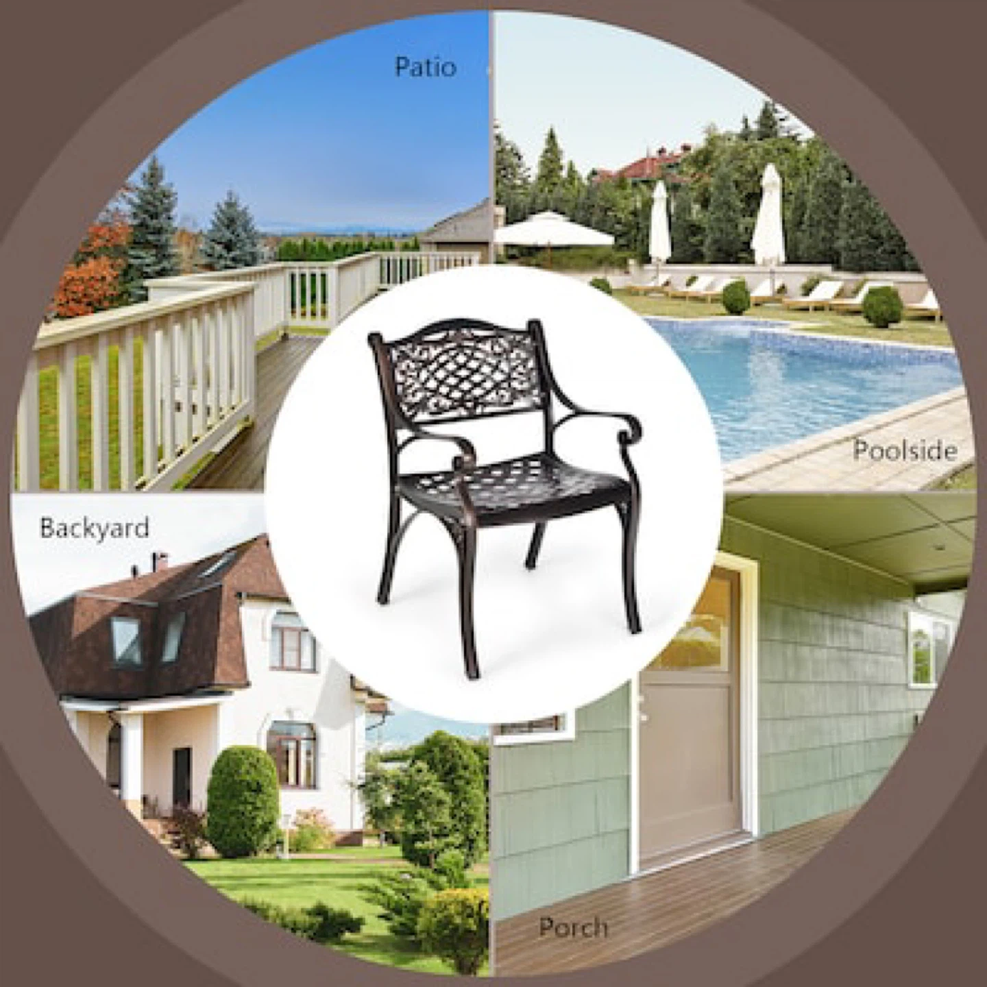 Premium Cast Aluminum Outdoor Chair - photo 5