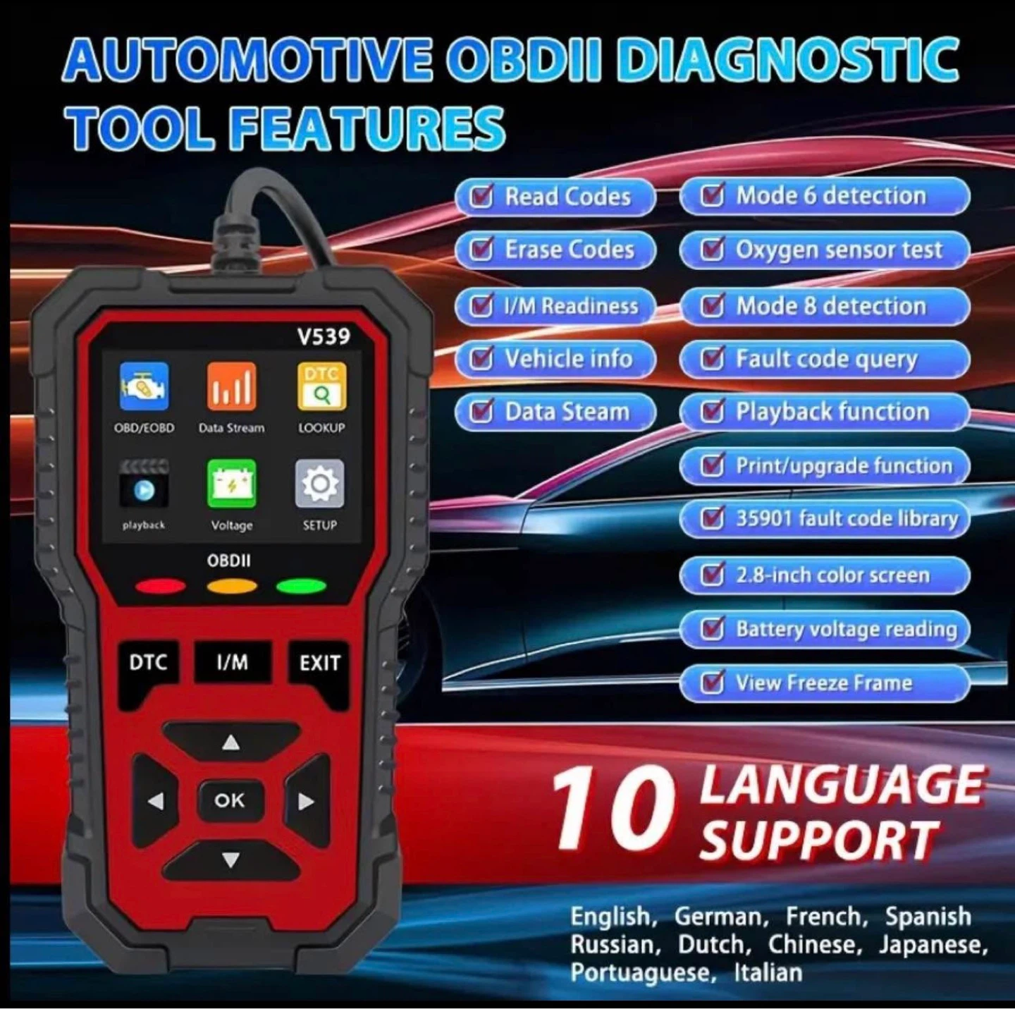 New V539 OBDII Diagnostic Scan Tool / Engine Code Reader