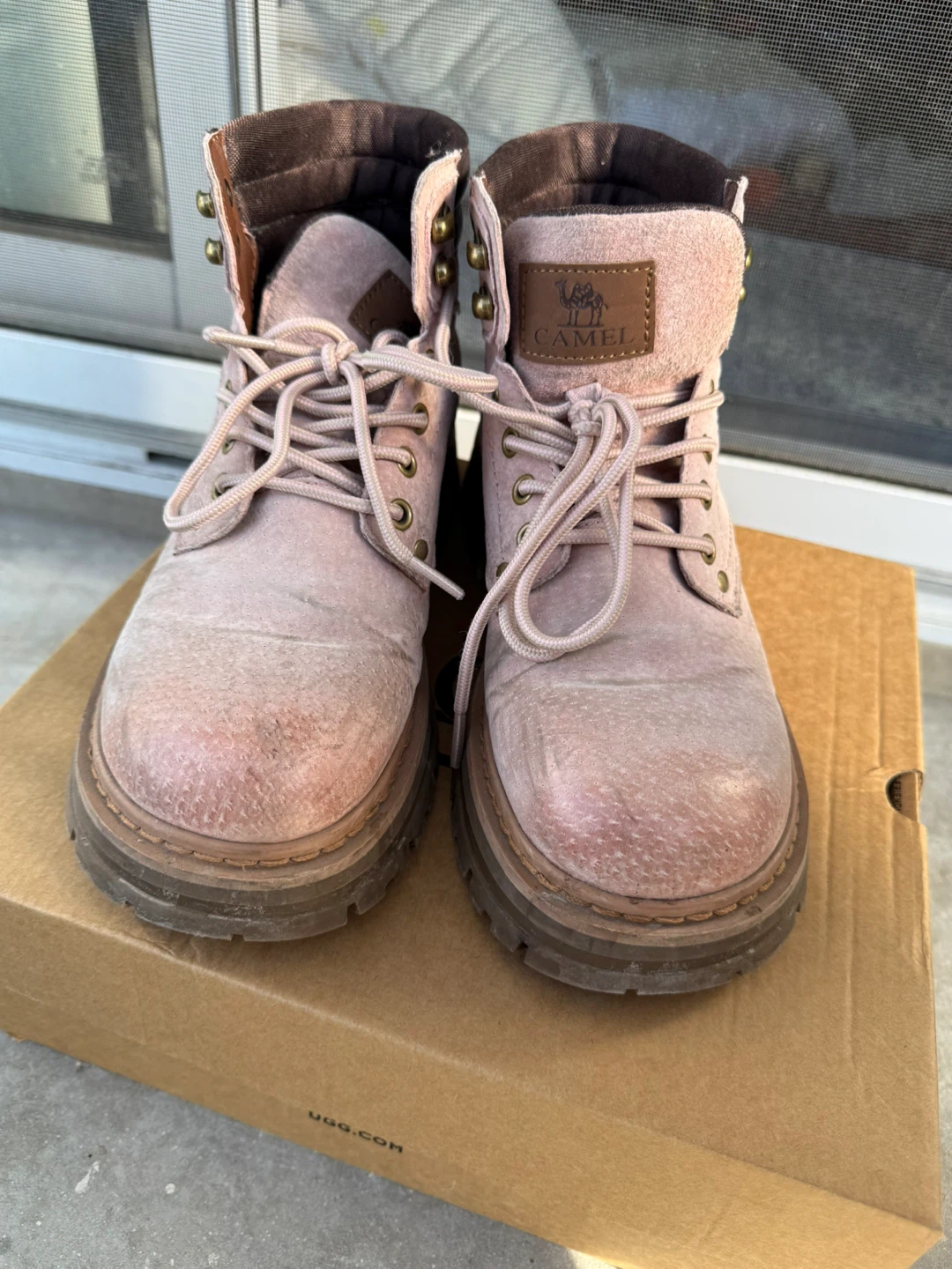 Women Camel Boots - Pink Suede size 8.5 - photo 2