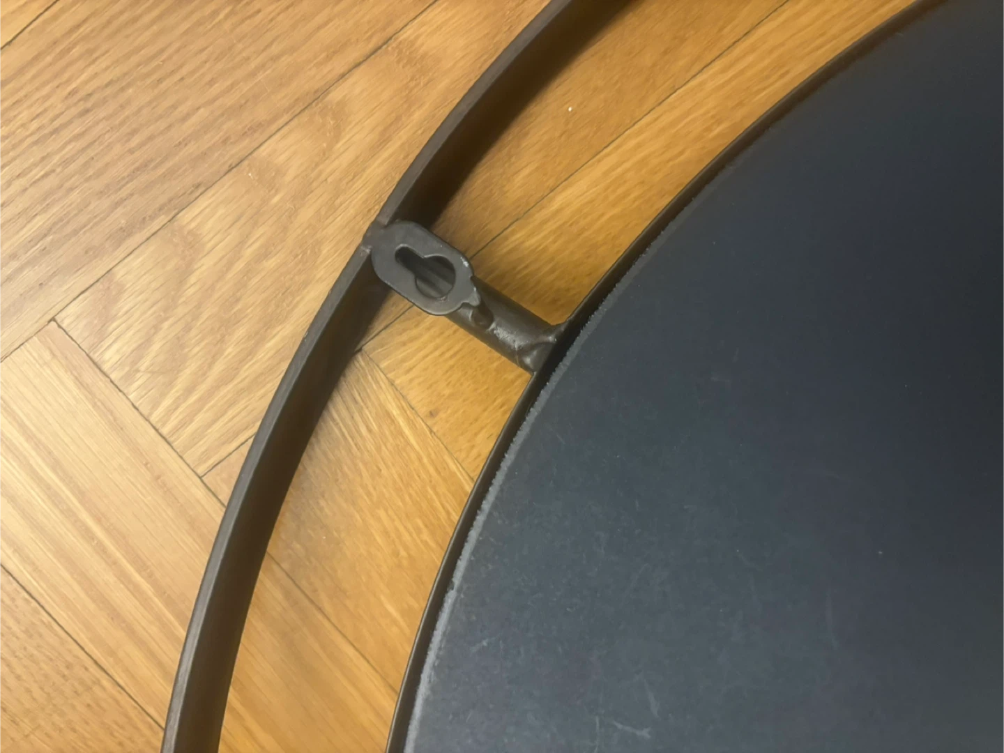24” Round Black Iron Mirror - photo 2